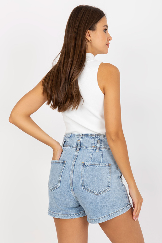 Gaiši zili džinsa šorti ar augstu...