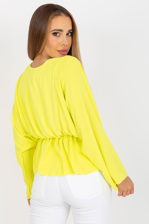 Dzeltena viena izmēra blūze ar... Dzeltena viena izmēra blūze ar...