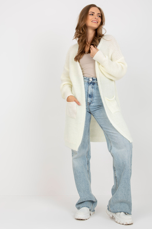 Ecru pūkaina oversize jaka OCH BELLA