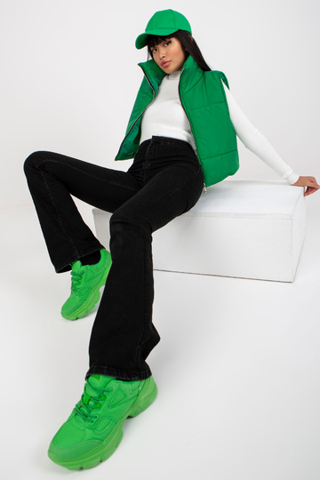 Zaļa īsa dūnu veste ar...