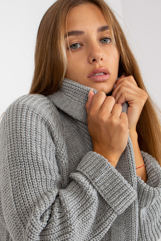 Pelēks maksi jaka ar kabatām OCH BELLA