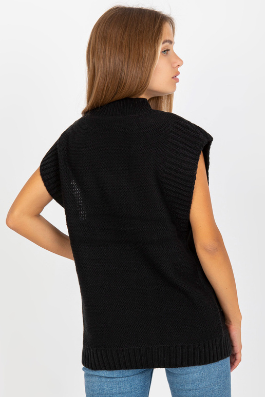 Melna SUBLEVEL kabeļa adīta veste