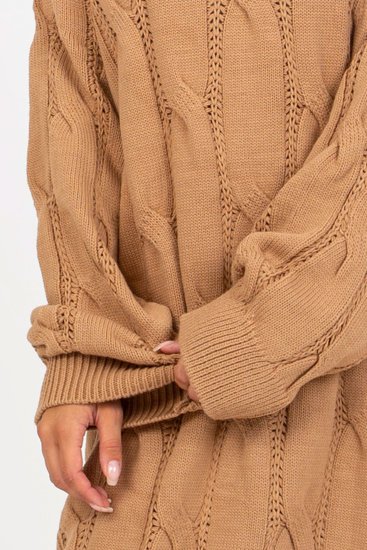 Kamieļa lielizmēra trikotāžas kleita...