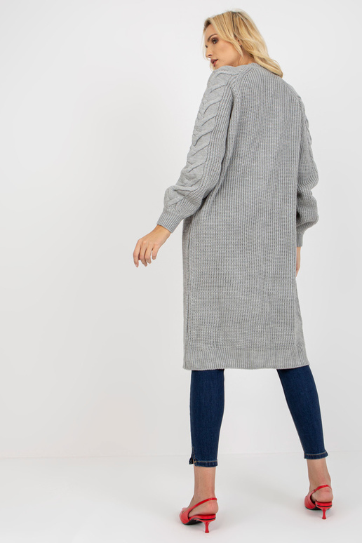 Pelēks garš jaciņš bez aizdares RUE...