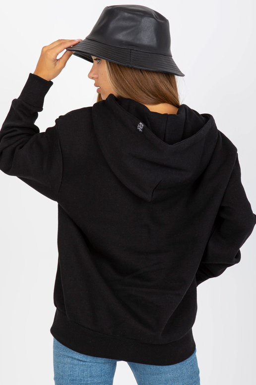 SUBLEVEL melns sporta krekls ar kapuci