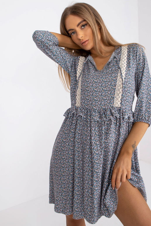 Zila ikdienas kleita ar rakstiem RUE...