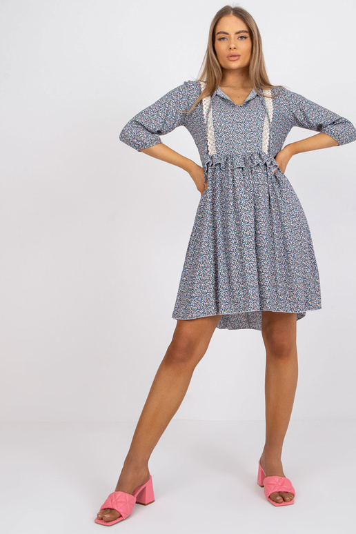 Zila ikdienas kleita ar rakstiem RUE...