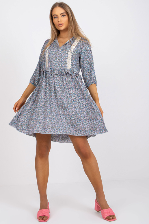 Zila ikdienas kleita ar rakstiem RUE...