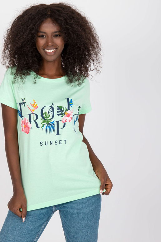 Piparmētru sieviešu T-krekls ar...