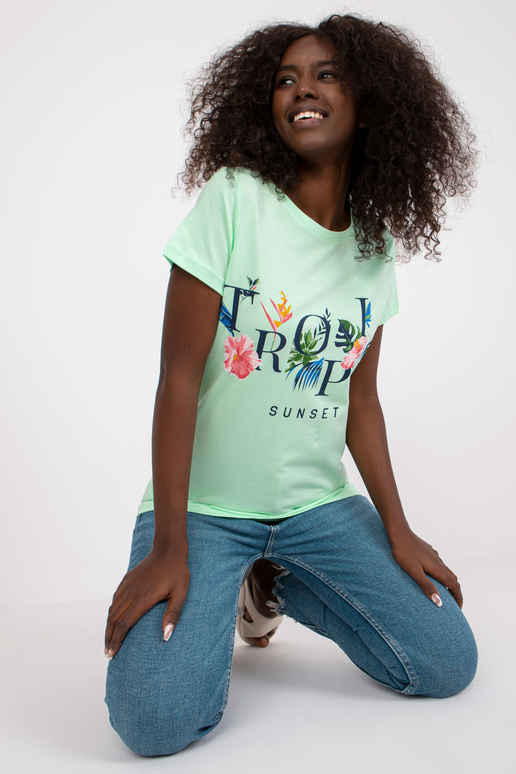 Piparmētru sieviešu T-krekls ar...