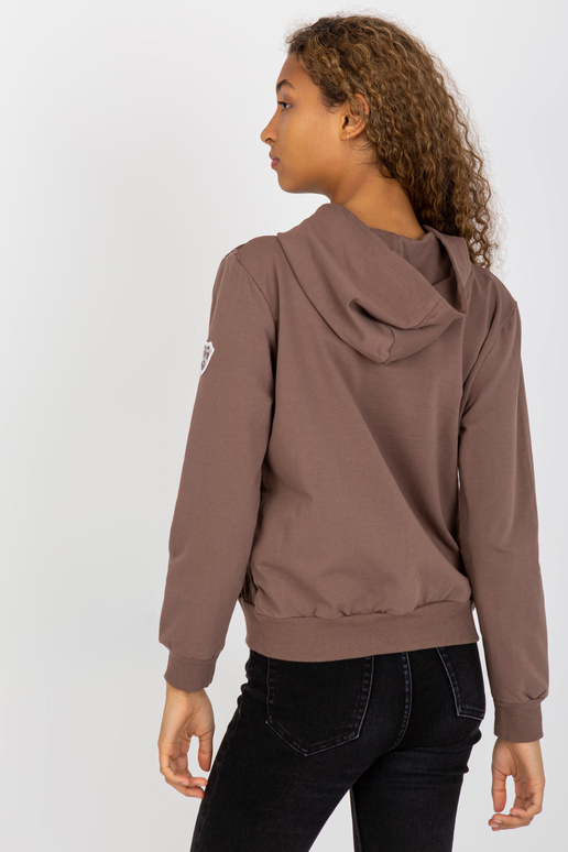 Brūns stepēts bomber džemperis ar...