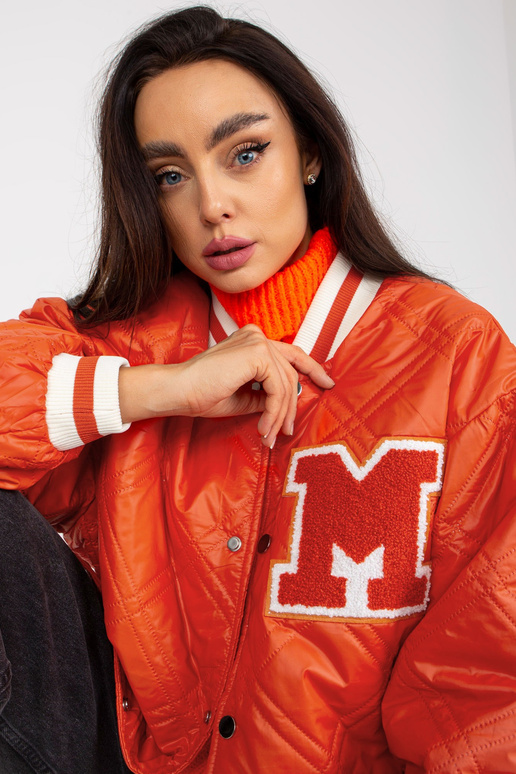 Oranža stepēta oversize bomber jaka