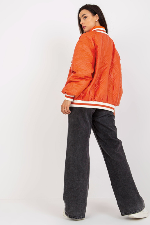 Oranža stepēta oversize bomber jaka