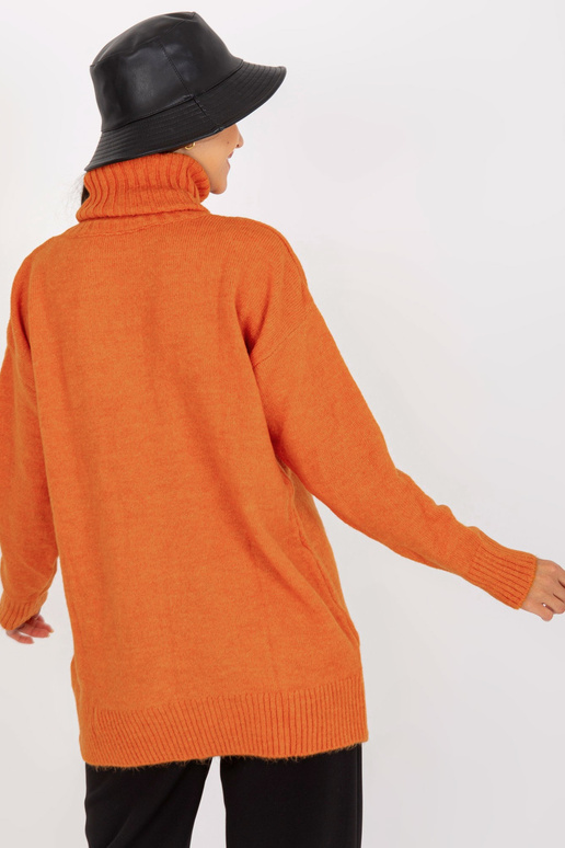 Tumši oranžs džemperis ar brīvu...