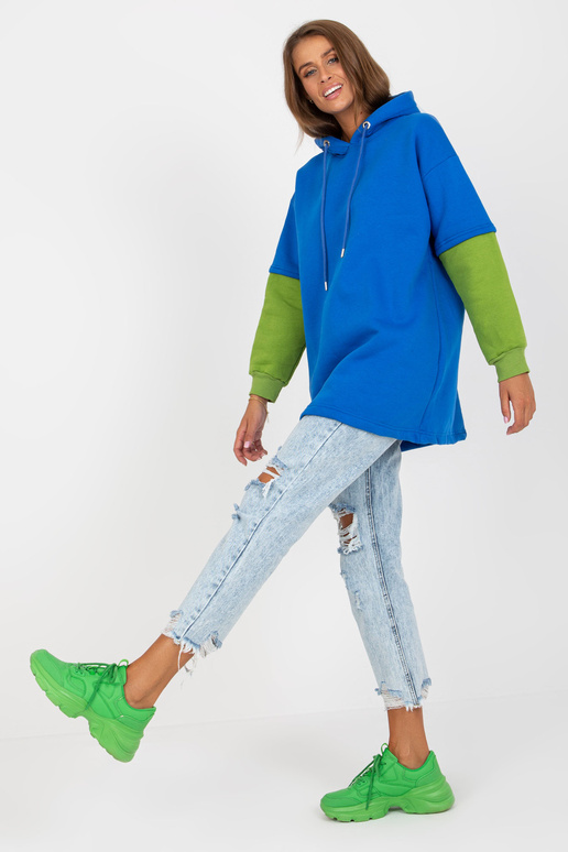 Tumši zils Basic kokvilnas džemperis...