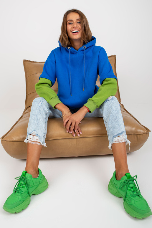 Tumši zils Basic kokvilnas džemperis...