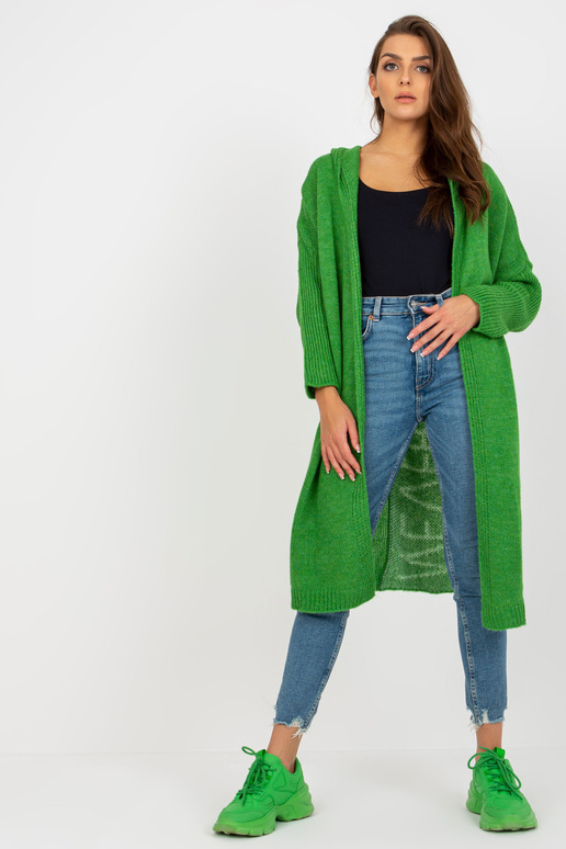 Zaļš garš jaciņš ar uzrakstu...