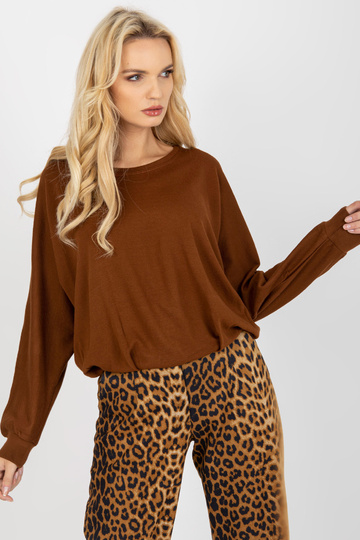 Braune lockere Bluse ar... 2