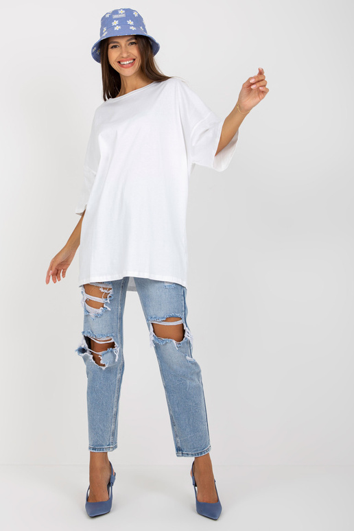 Balta ikdienišķa brīva blūze Balta ikdienišķa brīva blūze