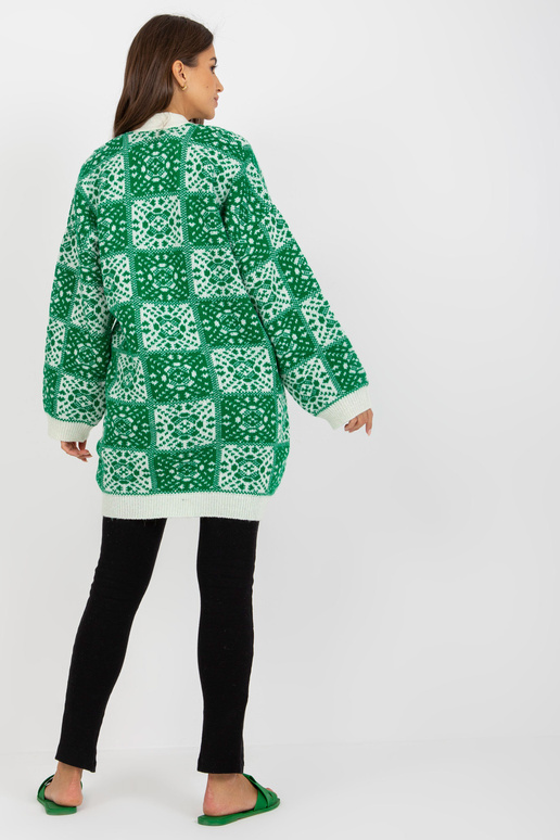 Balts un zaļš sieviešu jaciņš ar...