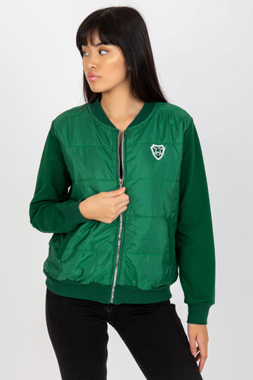 Tumši zaļš stepēts bomber...