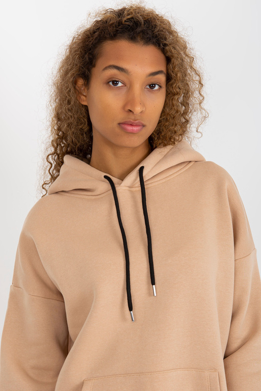 Bēšs sporta krekls pamata ķengurs RUE...