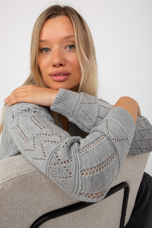 Pelēks ažūra vasaras džemperis ar...