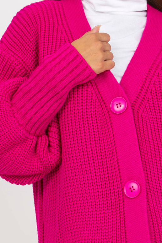 Fuksijas krāsas garš jaciņš ar lielām...