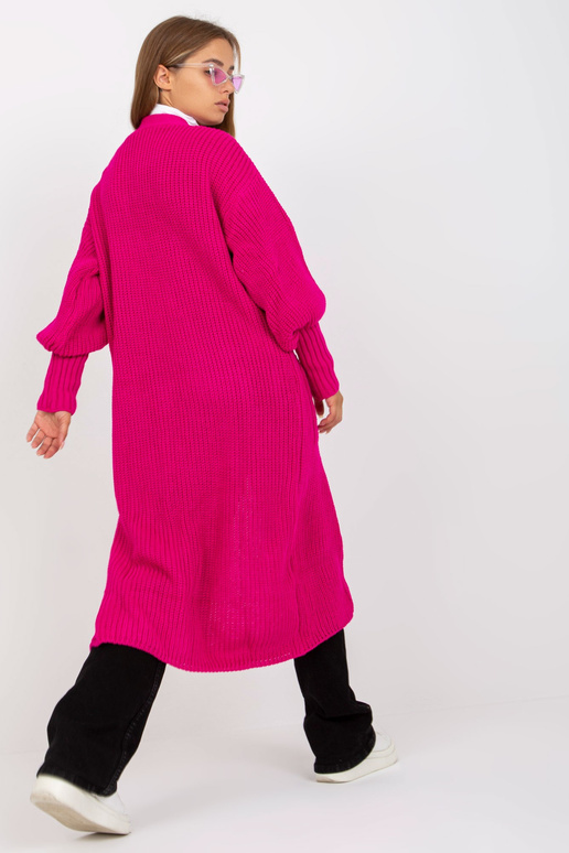 Fuksijas krāsas garš jaciņš ar lielām...