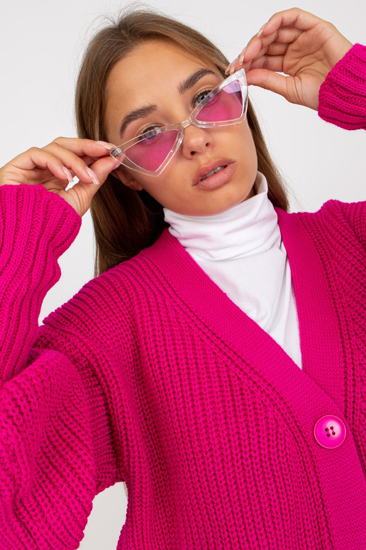 Fuksijas krāsas garš jaciņš ar lielām...