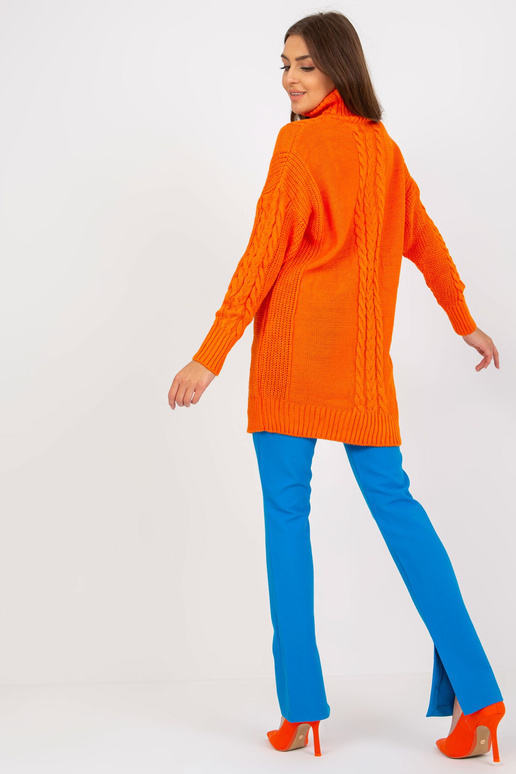 Apelsīnu mini trikotāžas kleita ar...