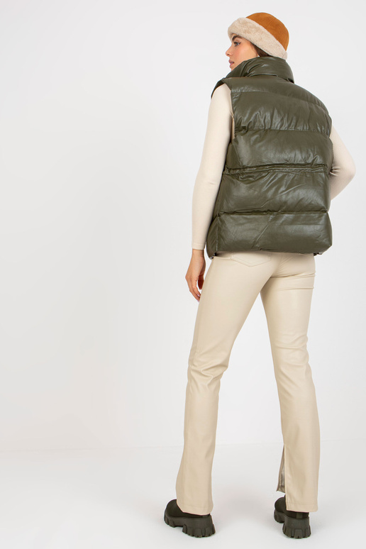 Haki krāsas dūnu eko ādas veste ar...