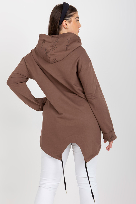 Brūni plus izmēra jakas ar kapuci un...