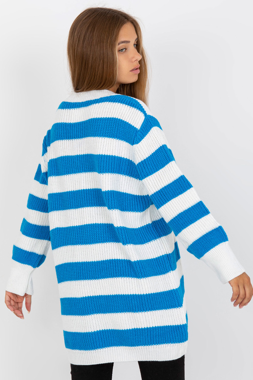 Balts un zils oversize džemperis ar...