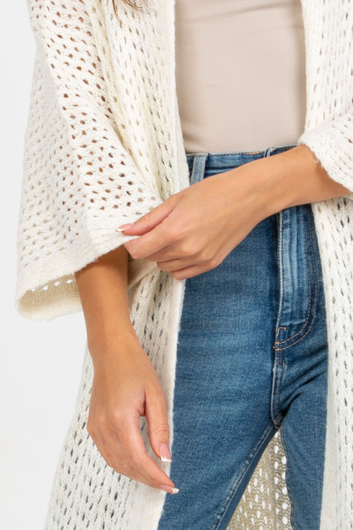 Ecru gara ažūra oversize jaka OCH BELLA