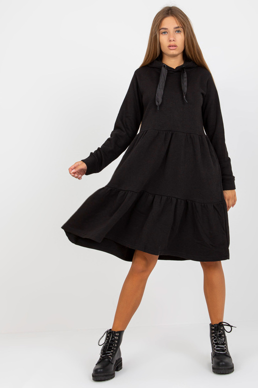 Melna uzliesmojoša džemperkleita ar...