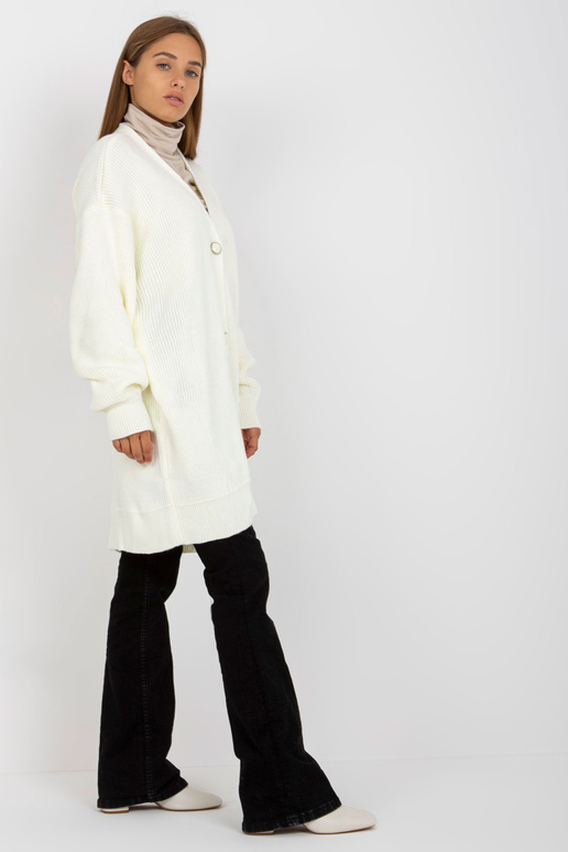 Ecru garš džemperis ar dekoratīvām...