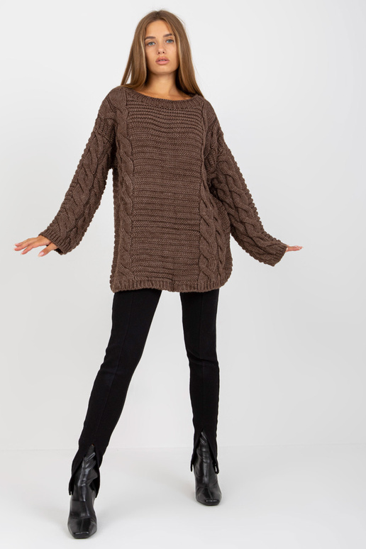 Brūns liela izmēra džemperis ar RUE...