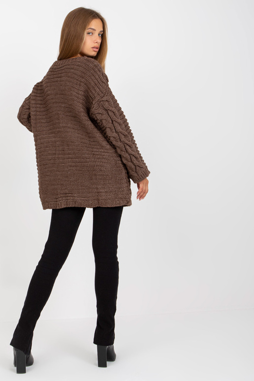 Brūns liela izmēra džemperis ar RUE...