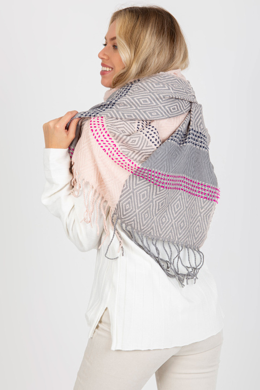 Gaiši rozā un pelēka sieviešu ziemas...