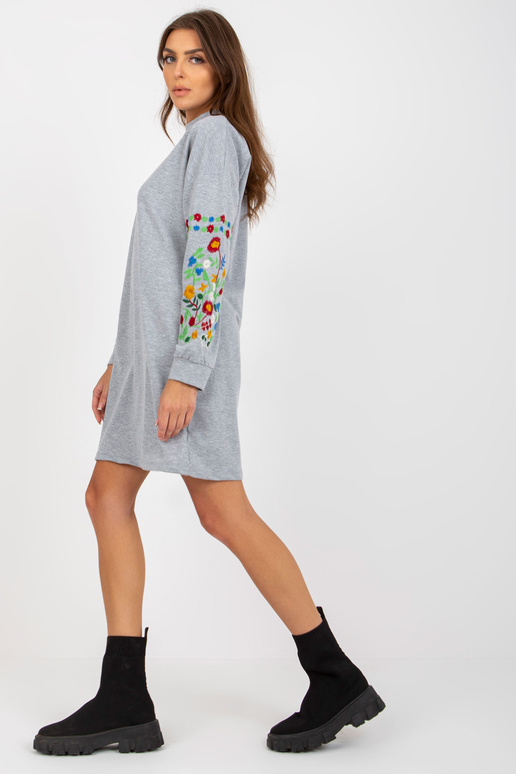 Pelēka melanža sporta kreklkleita ar...