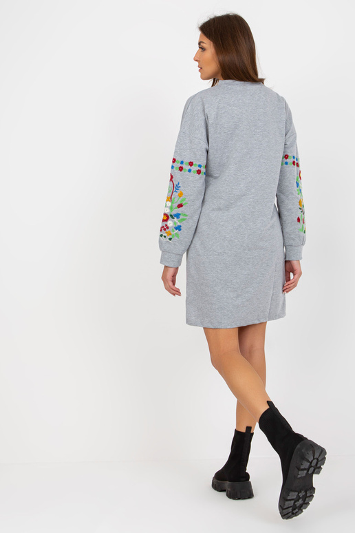 Pelēka melanža sporta kreklkleita ar...