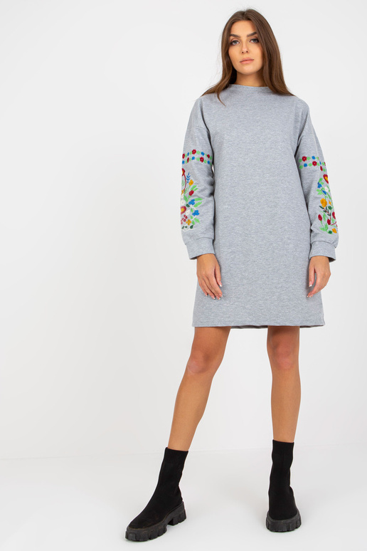 Pelēka melanža sporta kreklkleita ar...