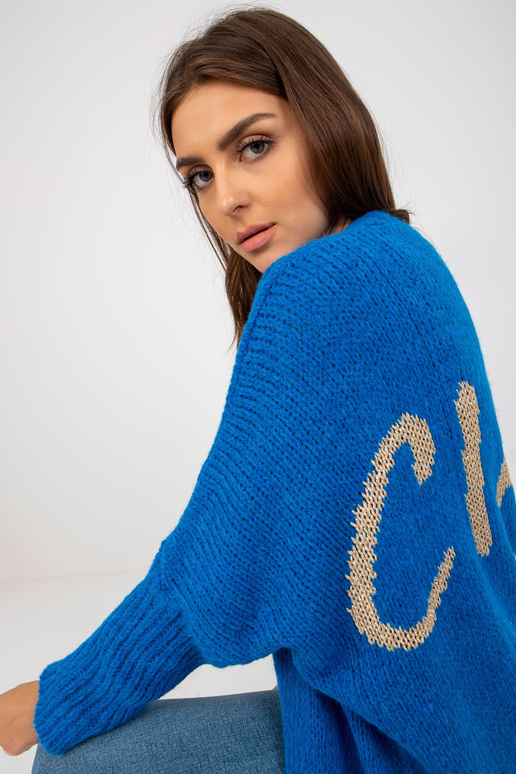 Tumši zila sieviešu jaka ar OCH BELLA...