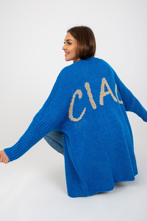 Tumši zila sieviešu jaka ar OCH BELLA...