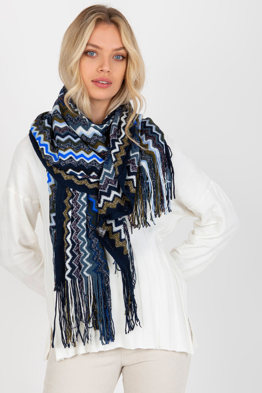 Tumši zila sieviešu ziemas šalle ar...