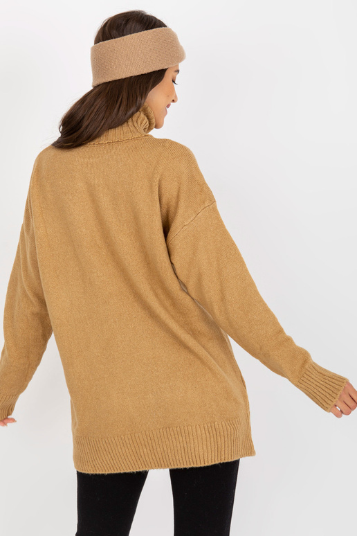 Kamieļu garš džemperis ar augstu...