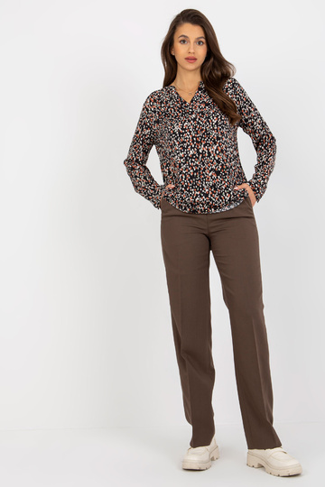 Melna blūze ar apdruku un V... 2