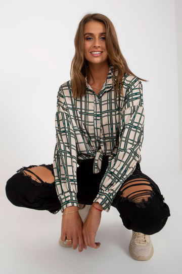 Bēšs rūtains krekls ar... 2