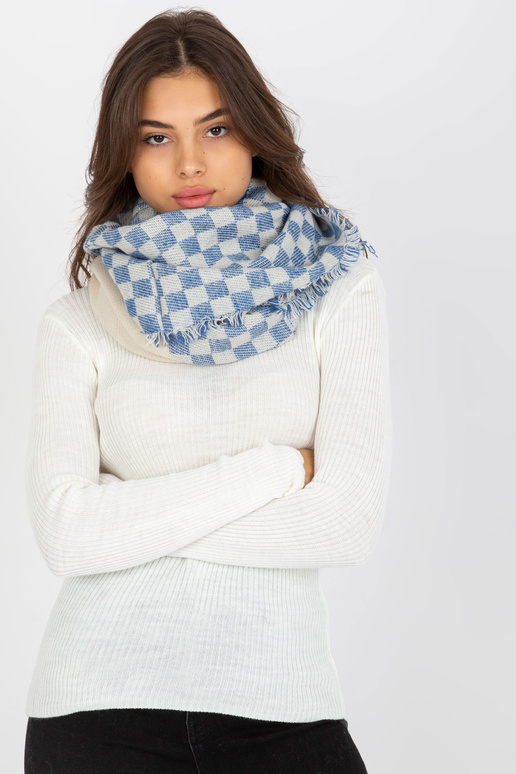 Ekru-tumši zils rūtains sieviešu...